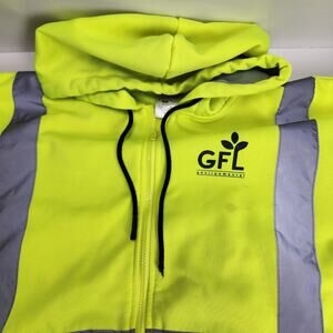 Safety Brite Utility Pro Reflective GFL Hi-Vis Fleece Safety Zip Up Hoodie